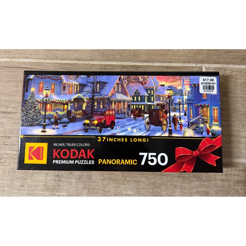 Kodak Panoramic Puzzle 750 Piece Christmas Evening Dominic Davison New Sealed